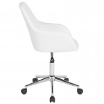 Cortana Home and Office Mid-Back Chair in White LeatherSoft