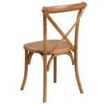 HERCULES Series Stackable Oak Wood Cross Back Chair